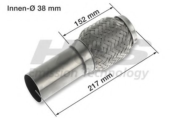 Гофрированная труба, выхлопная система HJS 83 00 8450