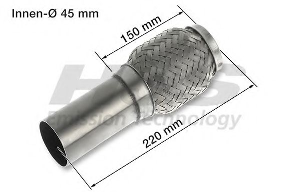 Гофрированная труба, выхлопная система HJS 83 00 8455