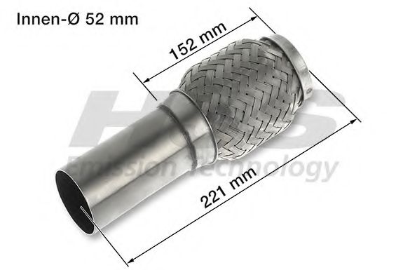 Гофрированная труба, выхлопная система HJS 83 00 8464