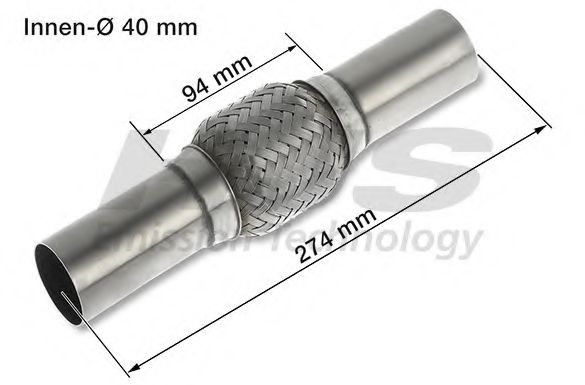 Гофрированная труба, выхлопная система HJS 83 00 8526