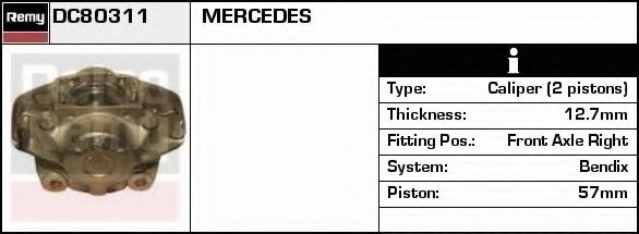 Тормозной суппорт DELCO REMY DC80311