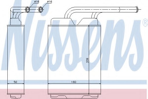 Теплообменник, отопление салона NISSENS 73349