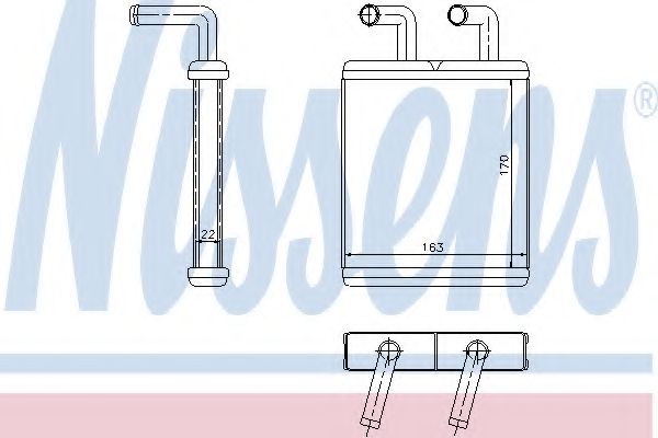 Теплообменник, отопление салона NISSENS 77509