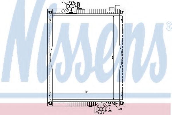 Радиатор, охлаждение двигателя NISSENS 61704