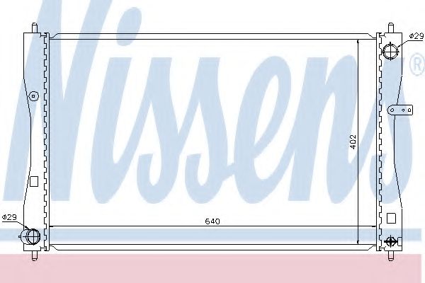 Радиатор, охлаждение двигателя NISSENS 68184