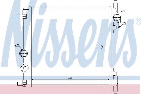 Радиатор, охлаждение двигателя NISSENS 65300