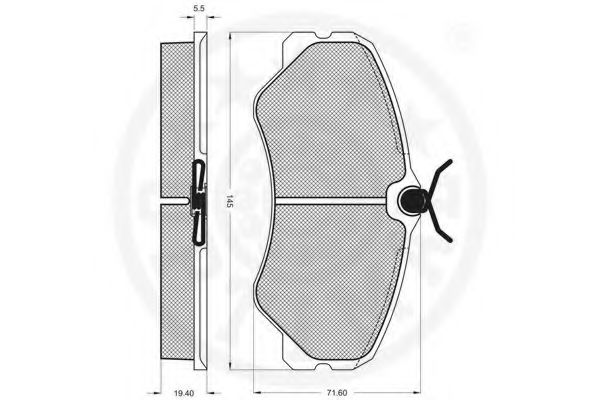 Комплект тормозных колодок, дисковый тормоз OPTIMAL 9640