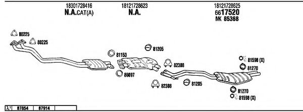 Система выпуска ОГ FONOS BW52513A