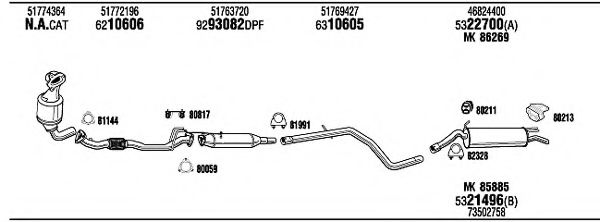 Система выпуска ОГ FONOS FIH16057BB