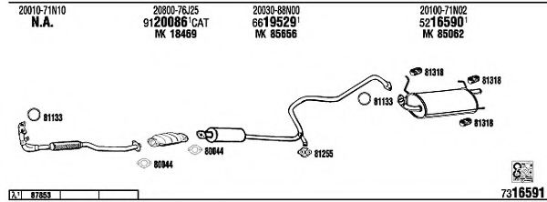 Система выпуска ОГ FONOS NI65012
