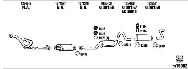 Система выпуска ОГ FONOS VO78004