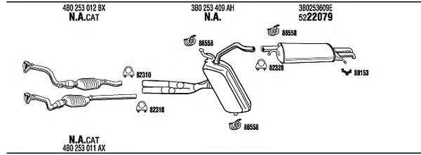 Система выпуска ОГ FONOS VW50165
