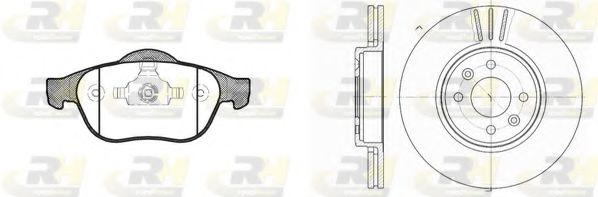 Комплект тормозов, дисковый тормозной механизм ROADHOUSE 8843.01