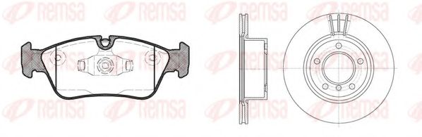 Комплект тормозов, дисковый тормозной механизм REMSA 8384.03