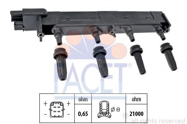 Катушка зажигания FACET 9.6308