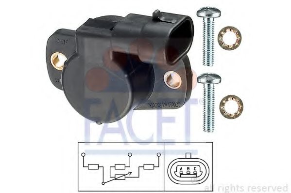 Датчик, положение дроссельной заслонки FACET 105094