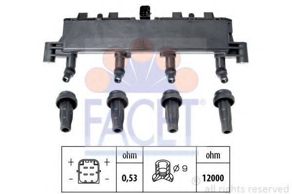 Катушка зажигания FACET 9.6303