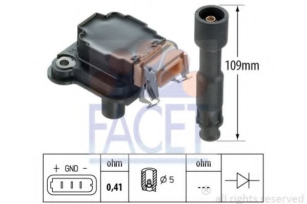 Катушка зажигания FACET 9.6254