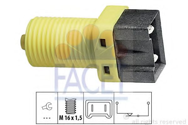 Выключатель фонаря сигнала торможения; Выключатель, привод сцепления (Tempomat) FACET 7.1133