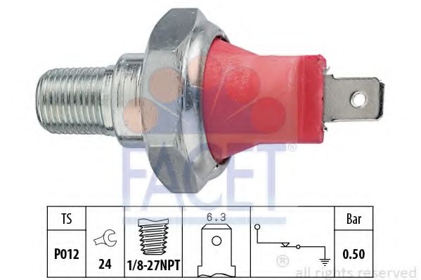 Датчик давления масла FACET 7.0027