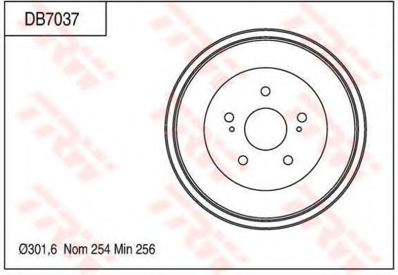 Тормозной барабан TRW DB7037