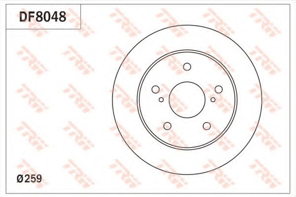 Тормозной диск TRW DF8048