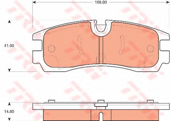 Комплект тормозных колодок, дисковый тормоз TRW GDB7646