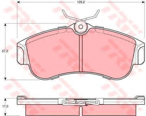 Комплект тормозов, дисковый тормозной механизм TRW GTD1155