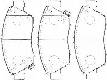 Комплект тормозных колодок, дисковый тормоз AISIN C1N041