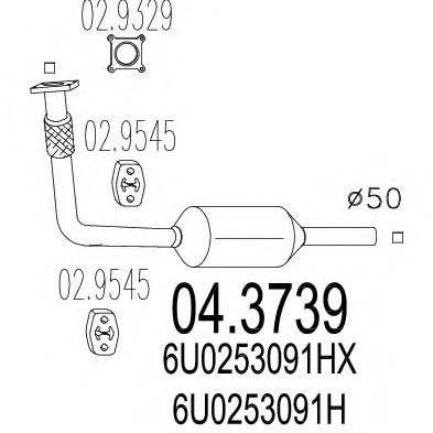 Катализатор MTS 04.3739