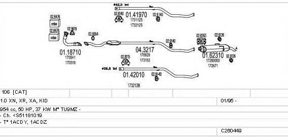 Система выпуска ОГ MTS C260449007987