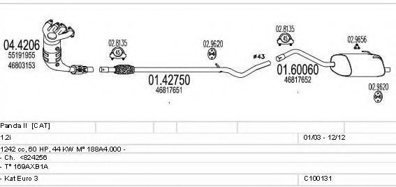 Система выпуска ОГ MTS C100131012843