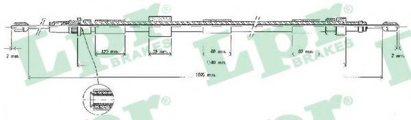 Трос, стояночная тормозная система LPR C1258B