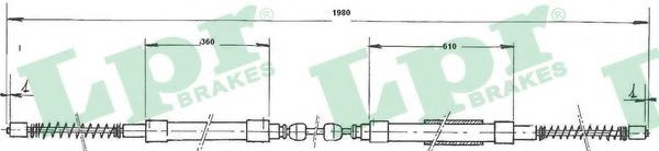 Трос, стояночная тормозная система LPR C1494B