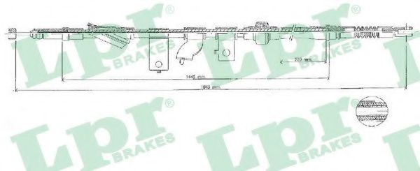 Трос, стояночная тормозная система LPR C1576B