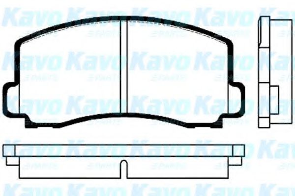 Комплект тормозных колодок, дисковый тормоз KAVO PARTS BP-5503