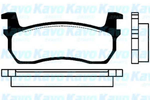 Комплект тормозных колодок, дисковый тормоз KAVO PARTS BP-6504