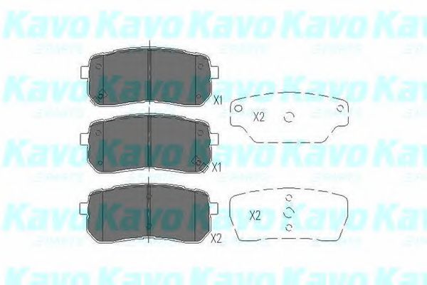 Комплект тормозных колодок, дисковый тормоз KAVO PARTS KBP-3026