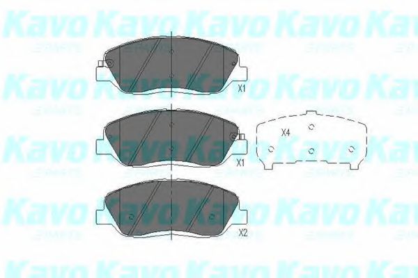 Комплект тормозных колодок, дисковый тормоз KAVO PARTS KBP-7506