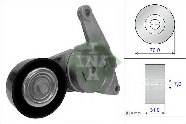 Натяжитель ремня, клиновой зубча INA 534 0386 10