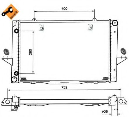 Радиатор, охлаждение двигателя NRF 519509