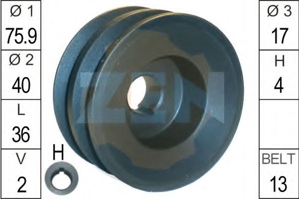 Ременный шкив, генератор ERA 5328