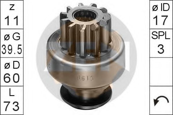 Привод с механизмом свободного хода, стартер ERA 2060