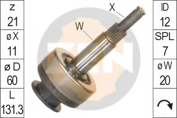 Привод с механизмом свободного хода, стартер ERA 1679