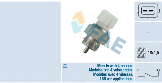 Выключатель, фара заднего хода FAE 40670