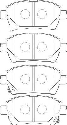 Комплект тормозных колодок, дисковый тормоз NECTO FD7437A