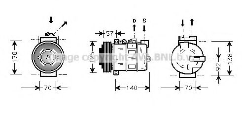 Компрессор, кондиционер AVA QUALITY COOLING AUK056