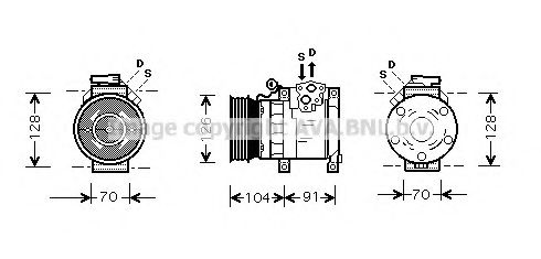 Компрессор, кондиционер AVA QUALITY COOLING AUK167