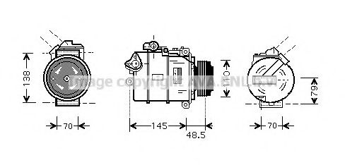 Компрессор, кондиционер AVA QUALITY COOLING BWK332