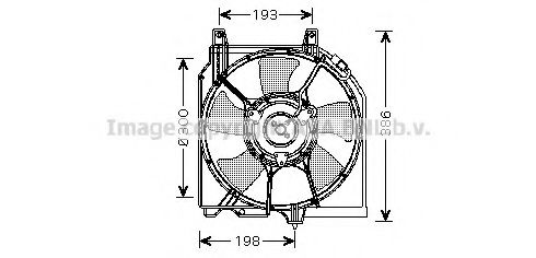 Вентилятор, охлаждение двигателя AVA QUALITY COOLING DN7524